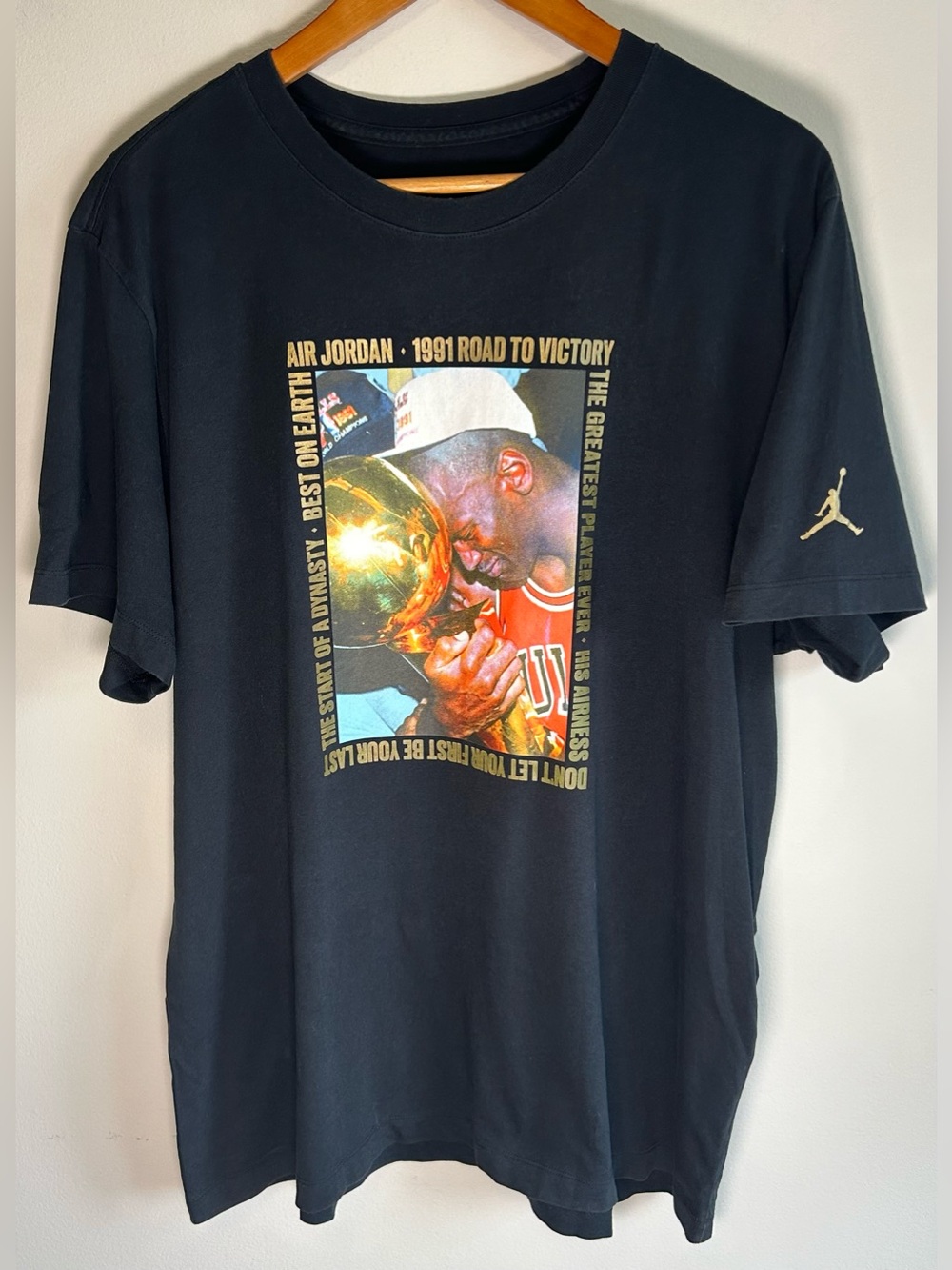 Jordan Remastered Photo T-shirt Mens XL Jumpman 1991 Championship Last Dance